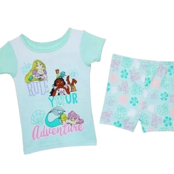 Disney Princess Pajamas Girls 4 Piece Cotton Size 5 NWT - Picture 6 of 8
